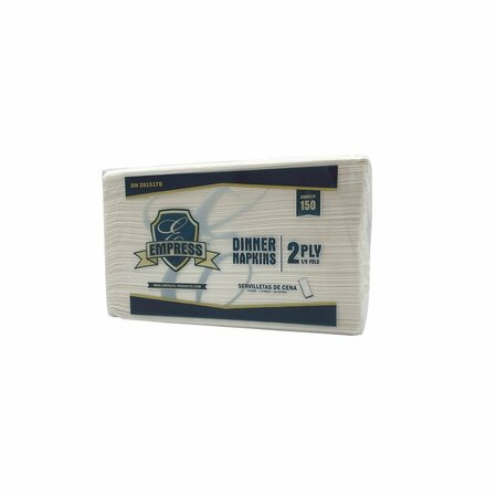 EMPRESS Virgin White Dinner Na ins 14.2 in. x 16.5 in. 2-Ply 1/8 Fold, 50PK DN 281517B